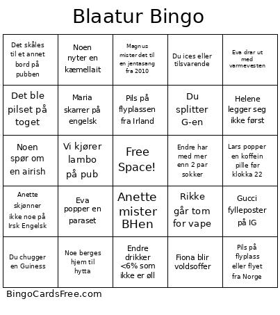 Blaatur Bingo