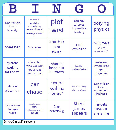 Bloodfist V: Human Target Bingo Card