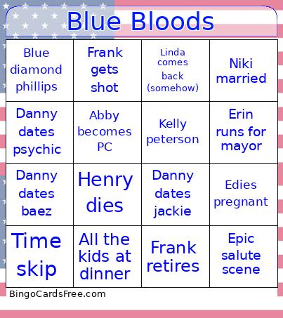 Blue Bloods Bingo