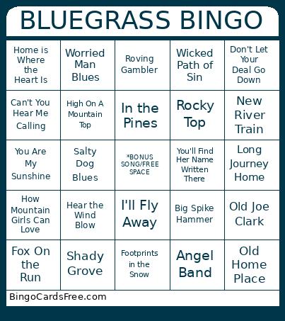 BLUEGRASS BINGO
