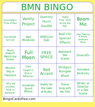 BMN Bingo Card