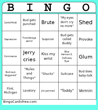 BNB Ch. 1-2 Bingo Card