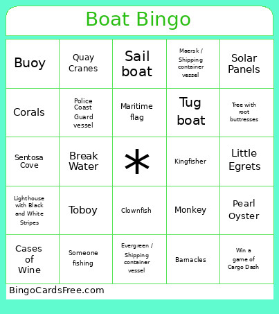 Boat 1 Bingo Card
