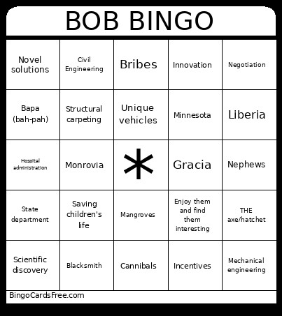 BOB Bingo Card