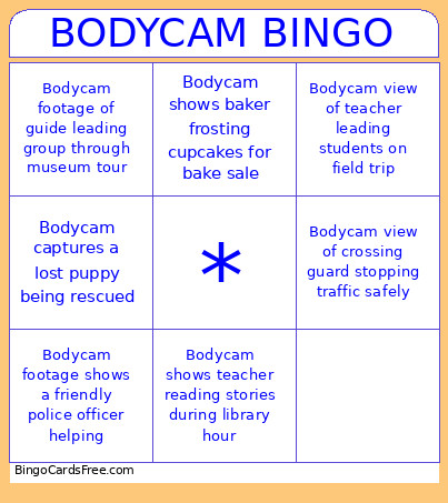 BODYCAM Bingo Card 2