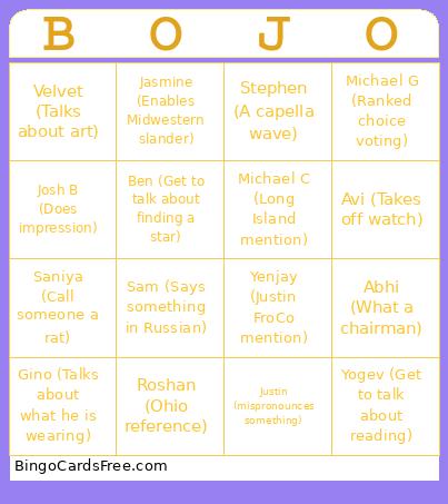 bojoo Bingo