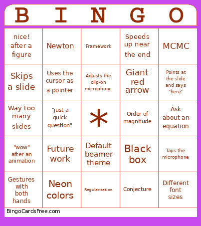 Bongo Bingo Card