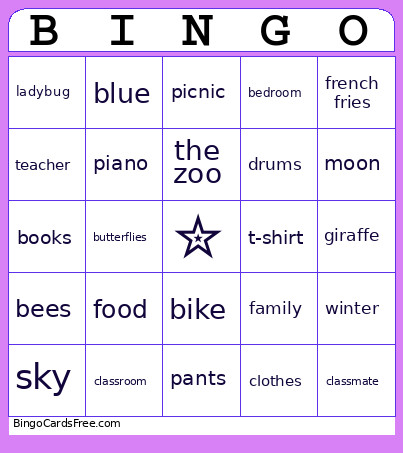 Bongo Bingo Card
