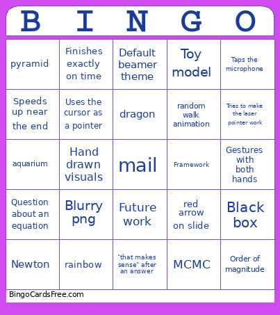 Bongo Mail Bingo Card