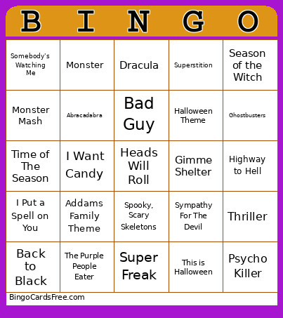 Boo, You Know This One 🎃 Bingo Card
