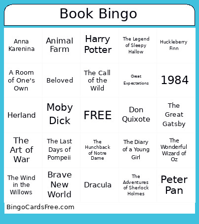 Book Bingo Card