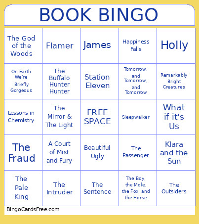 Book Bingo Card