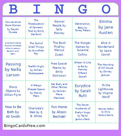 Book Bingo Card