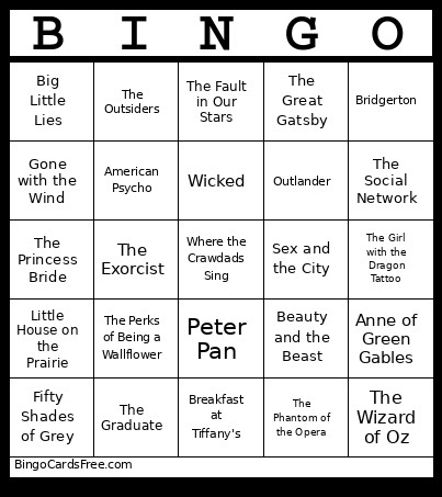 Book Bingo Card