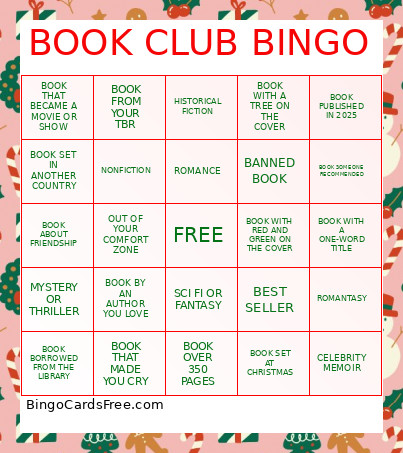 BOOK CLUB Bingo Card