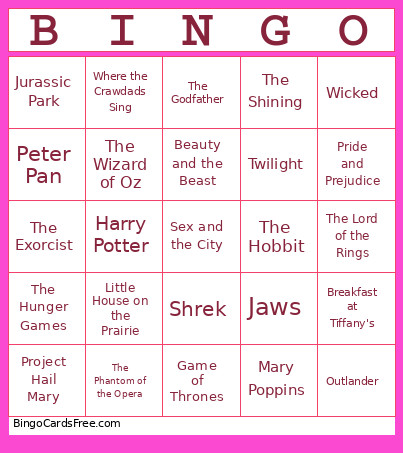 Book Singo Bingo Card