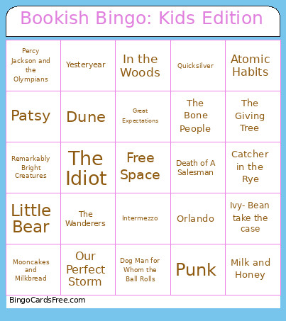 Bookish : Kids Edition Bingo Card