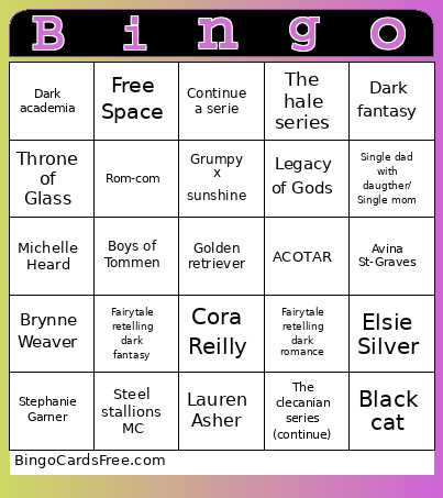 Books Bingo Card