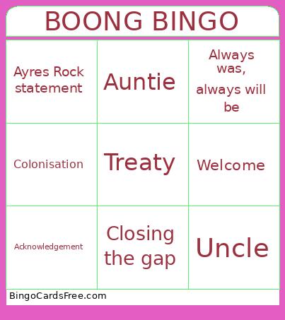 BOONG BINGO
