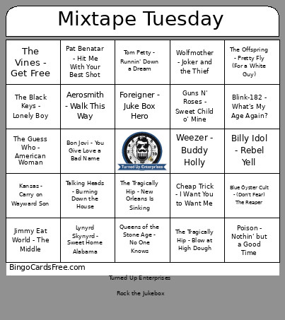 Boots N Bangers Bingo Card