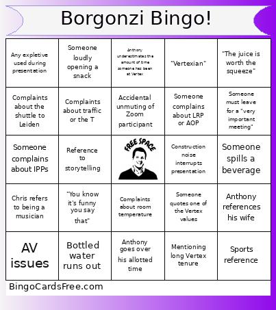 Borgonzi ! Bingo Card