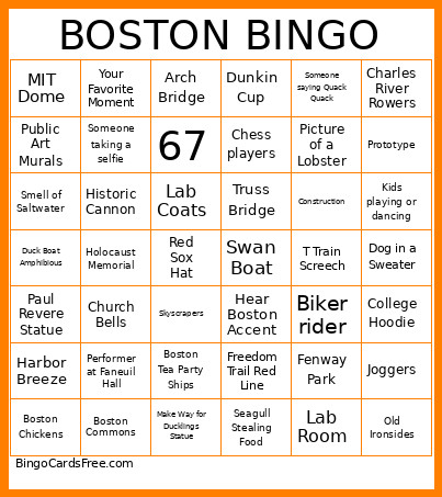 BOSTON Bingo Card