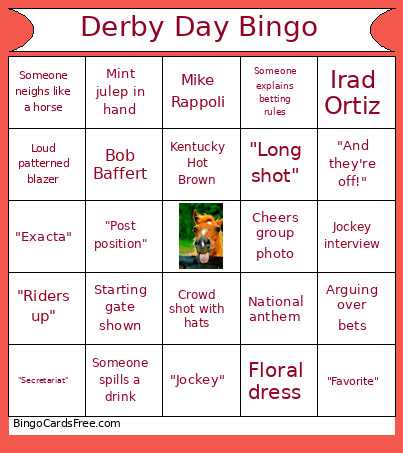 Bourbon & Bets Bingo Card