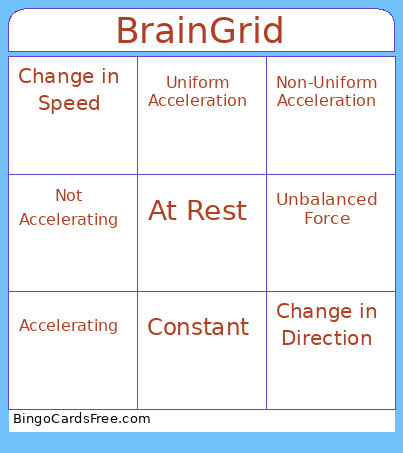 BrainGrid Bingo Card