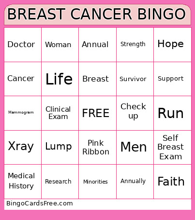 BREAST CANCER Bingo Card