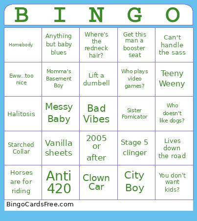 Bree Bingo Card