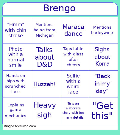 Brengo Bingo Card