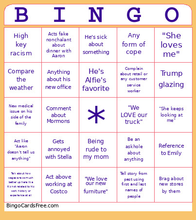 Brian Bingo Card