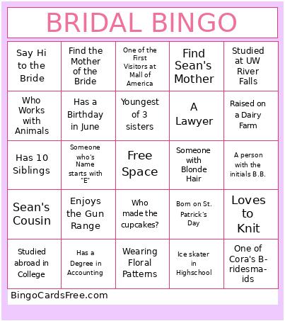 Bridal Bingo22