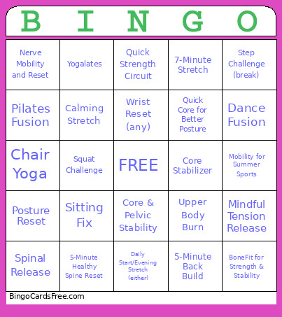 Bright Bingo Card