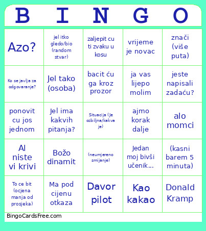 Brlas Bingo Card
