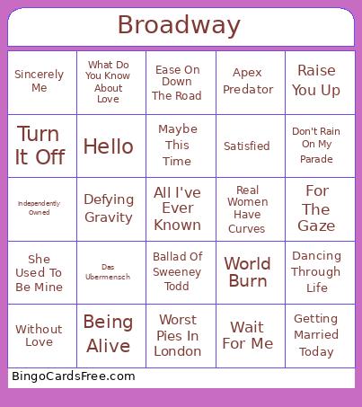 Broadway Bingo