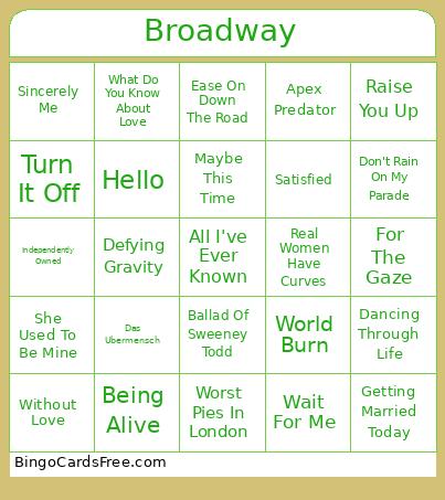 Broadway Bingo