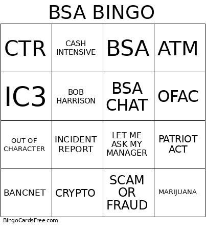 BSA Bingo Card 2