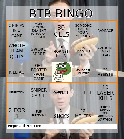 BTB Bingo Card