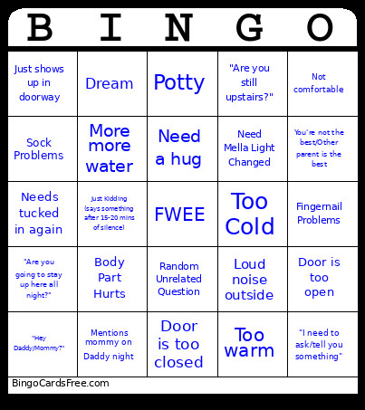 Bubba Bingo Card