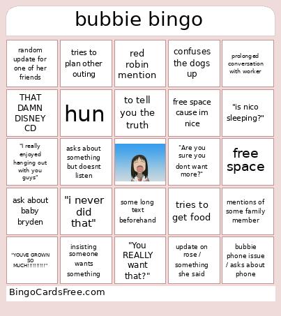bubbie bingo