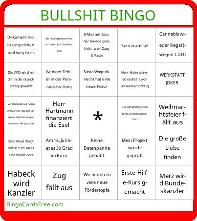 BULLSHIT BINGO