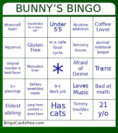 BUNNY’S BINGO