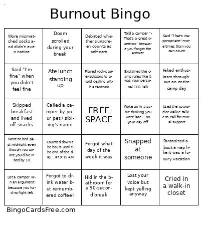 Burnout Bingo