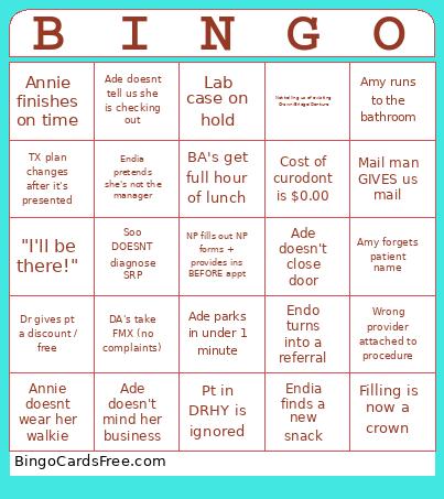 Burtonsville Bingo Card
