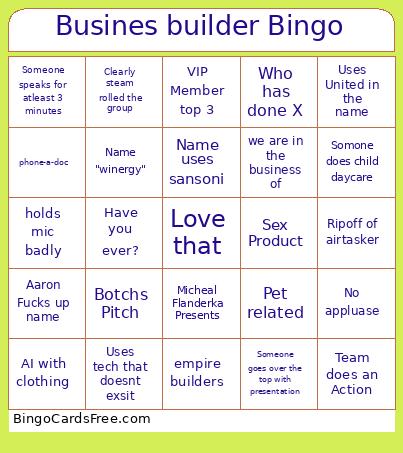 Busines builder Bingo