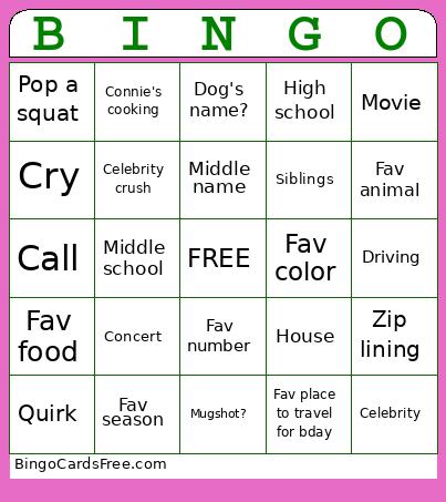 Buttday Bingo
