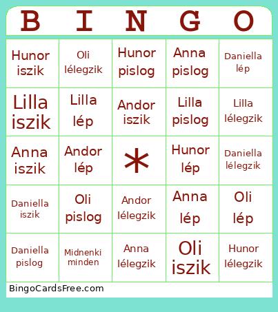 Buzik Bingo Card