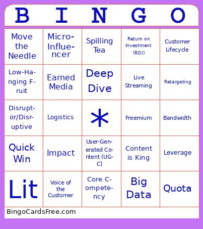 Buziness Bingo Cards Free Pdf Printable Game, Title: BINGO