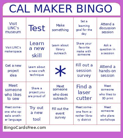 CAL MAKER BINGO